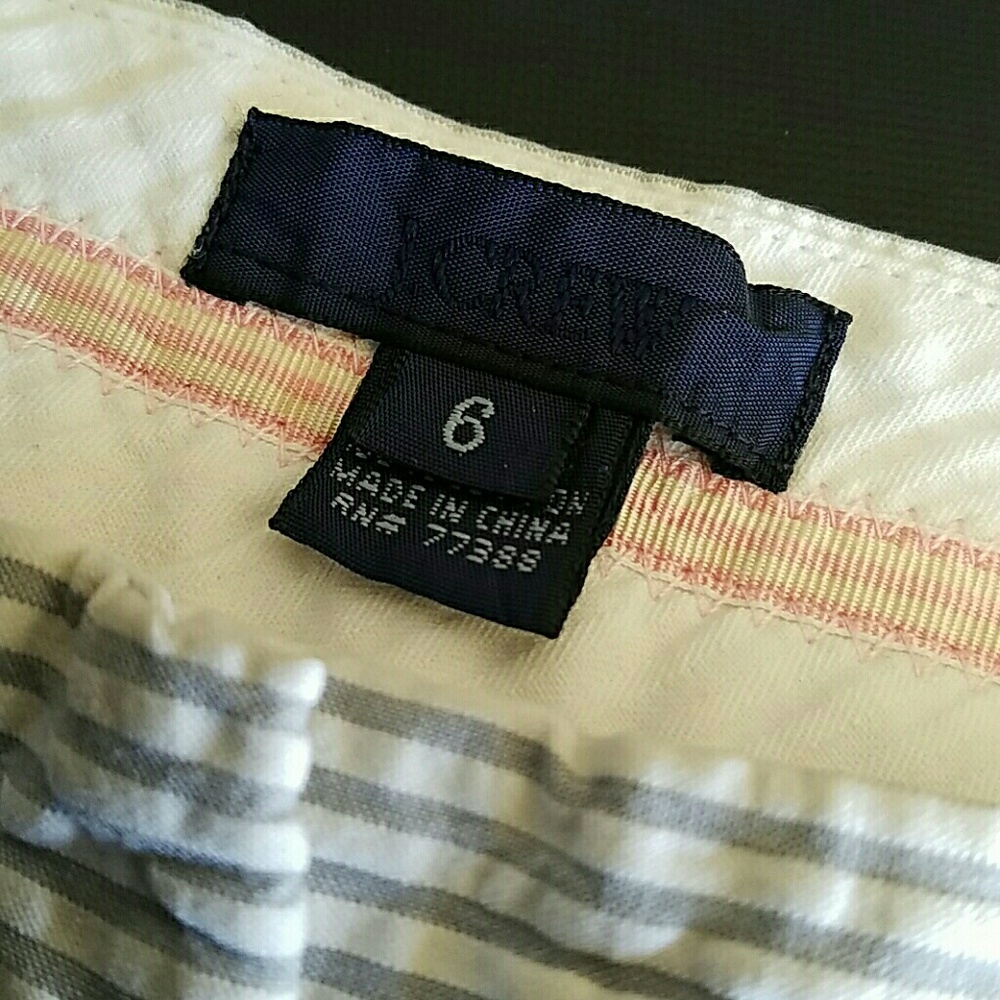 J. Crew Striped Pants - Gray and White
